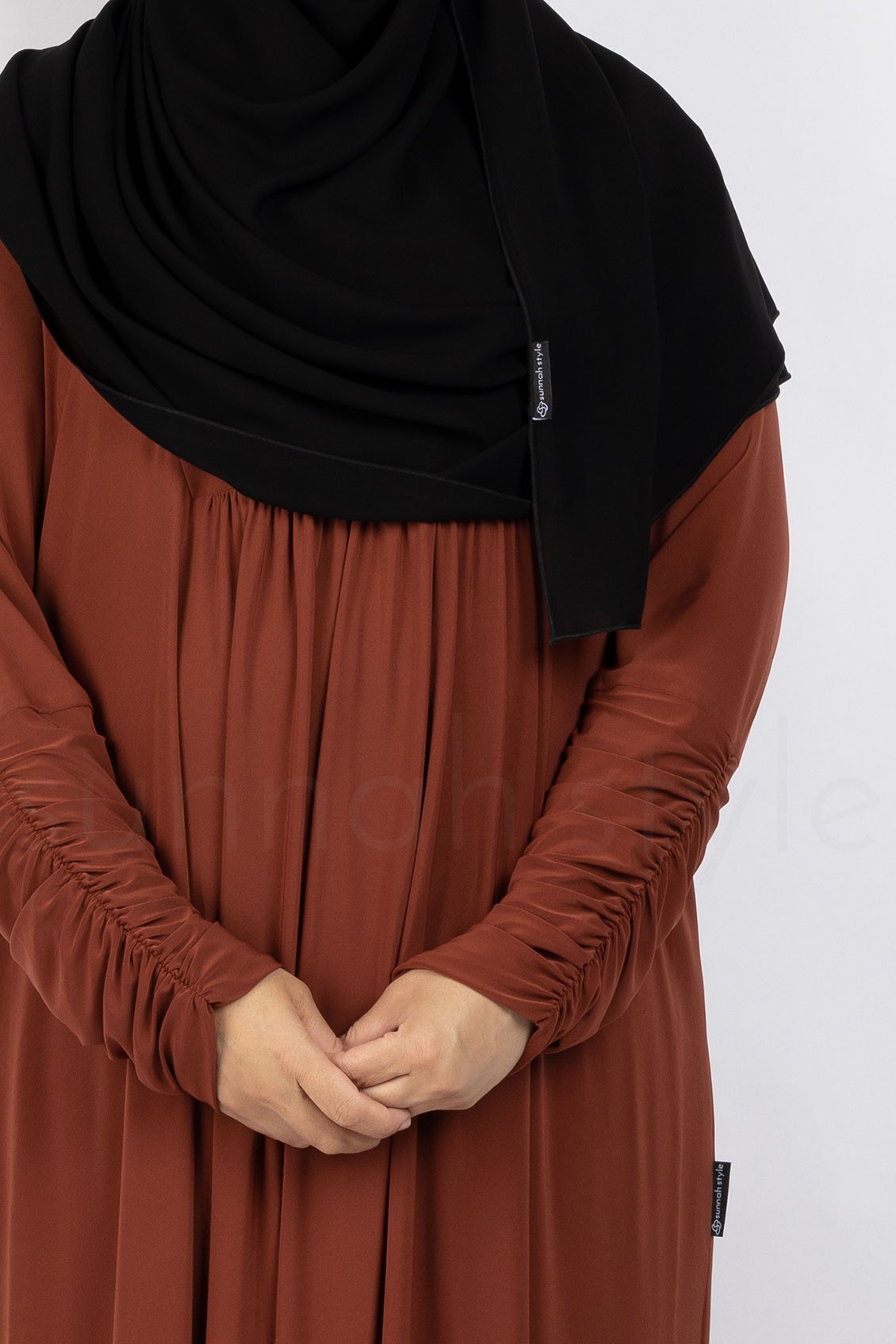 Sunnah Style Flourish Jersey Abaya Dark Amber